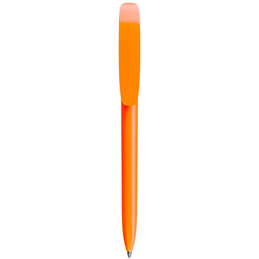 BIC® Super Clip Kugelschreiber Siebdruck , BiC, säureorange, Kunststoff, 14,40cm x 1,20cm (Länge x Breite), Bild 1