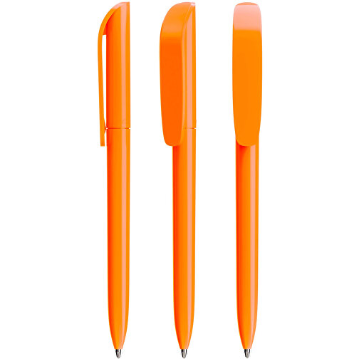 BIC® Super Clip Kugelschreiber Siebdruck , BiC, säureorange, Kunststoff, 14,40cm x 1,20cm (Länge x Breite), Bild 4