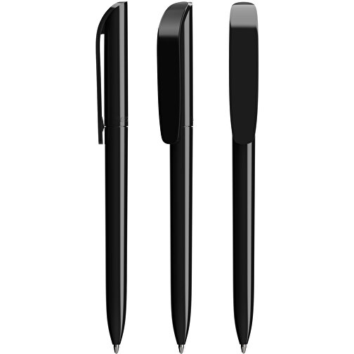 BIC® Super Clip Kugelschreiber Siebdruck , BiC, schwarz, Kunststoff, 14,40cm x 1,20cm (Länge x Breite), Bild 4