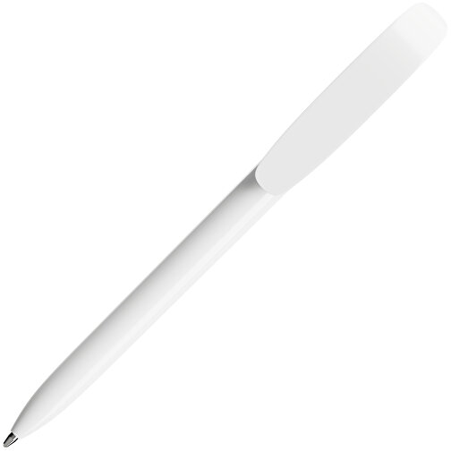 BIC® Super Clip Kugelschreiber Siebdruck , BiC, weiß, Kunststoff, 14,40cm x 1,20cm (Länge x Breite), Bild 2