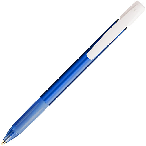 BIC® Media Clic Grip Kugelschreiber , BiC, gefrostetes dunkelblau/gefrostetes weiss, Kunststoff, 14,70cm x 1,30cm (Länge x Breite), Bild 2