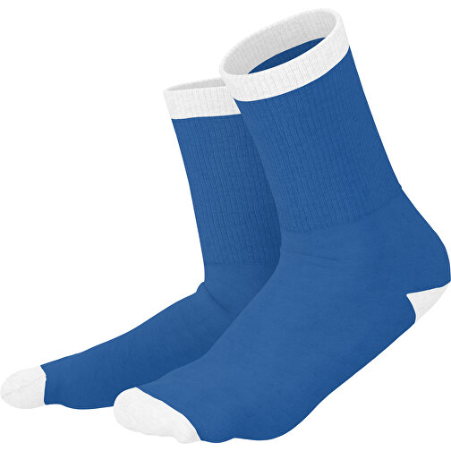 Boris - Die Premium Tennis Socke , dunkelblau / weiß, 85% Natur Baumwolle, 12% regeniertes umwelftreundliches Polyamid, 3% Elastan, 36,00cm x 0,40cm x 8,00cm (Länge x Höhe x Breite), Bild 1