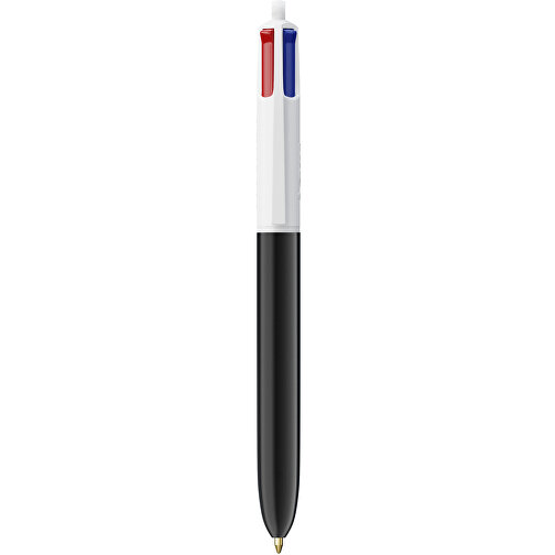 BIC® 4 Colours Kugelschreiber Digital , BiC, weiß/schwarz, Kunststoff, 14,40cm x 1,60cm (Länge x Breite), Bild 1