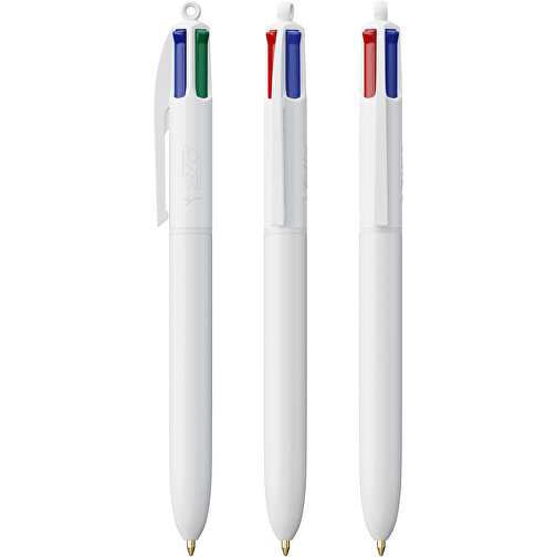BIC® 4 Colours Kugelschreiber Digital , BiC, weiß, Kunststoff, 14,40cm x 1,60cm (Länge x Breite), Bild 4