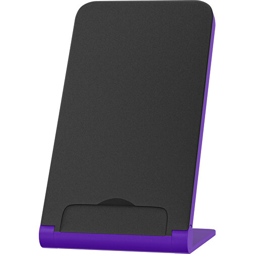 WirelessView - Der Klapp-Ständer Mit Kabellosem Ladegerät , schwarz / violet, Kunststoff, 13,60cm x 1,30cm x 7,30cm (Länge x Höhe x Breite), Bild 1