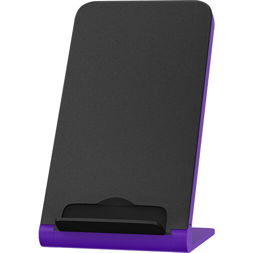WirelessView - Der Klapp-Ständer Mit Kabellosem Ladegerät , schwarz / violet, Kunststoff, 13,60cm x 1,30cm x 7,30cm (Länge x Höhe x Breite), Bild 2