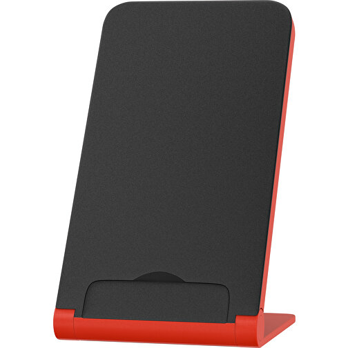 WirelessView - Der Klapp-Ständer Mit Kabellosem Ladegerät , schwarz / rot, Kunststoff, 13,60cm x 1,30cm x 7,30cm (Länge x Höhe x Breite), Bild 1