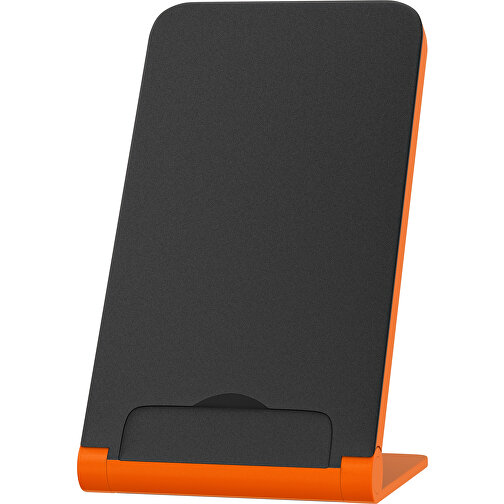 WirelessView - Der Klapp-Ständer Mit Kabellosem Ladegerät , schwarz / orange, Kunststoff, 13,60cm x 1,30cm x 7,30cm (Länge x Höhe x Breite), Bild 1