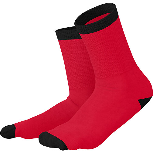 Boris - Die Premium Tennis Socke , dunkelrot / schwarz, 85% Natur Baumwolle, 12% regeniertes umwelftreundliches Polyamid, 3% Elastan, 36,00cm x 0,40cm x 8,00cm (Länge x Höhe x Breite), Bild 1