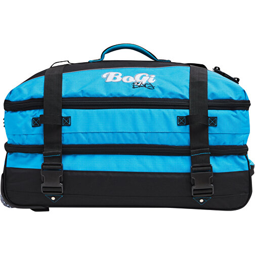 Trolley-Reisetasche BoGi L , blau, schwarz, 600D Polyester / Rib Stop, 68,00cm x 34,00cm x 37,00cm (Länge x Höhe x Breite), Bild 3