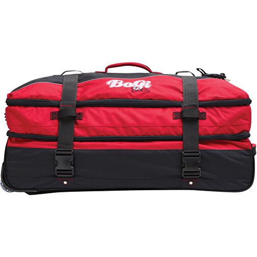 Trolley-Reisetasche BoGi XL , rot, schwarz, 600D Polyester / Rib Stop, 82,00cm x 35,00cm x 39,00cm (Länge x Höhe x Breite), Bild 3