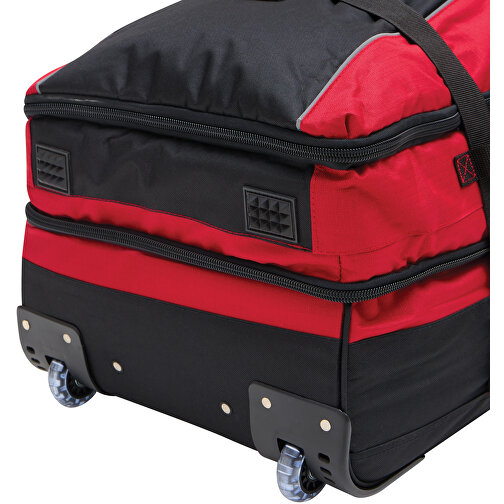 Trolley-Reisetasche BoGi XL , rot, schwarz, 600D Polyester / Rib Stop, 82,00cm x 35,00cm x 39,00cm (Länge x Höhe x Breite), Bild 8