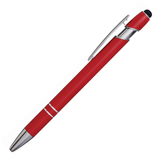 Aluminium-Kugelschreiber MERCHANT , rot, Aluminium / Silikon, 14,20cm (Länge), Bild 2