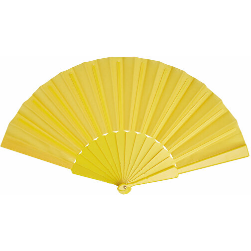 Faltbarer Fächer COOL RPET , gelb, Kunststoff / Polyester, 41,00cm x 22,00cm (Länge x Breite), Bild 4