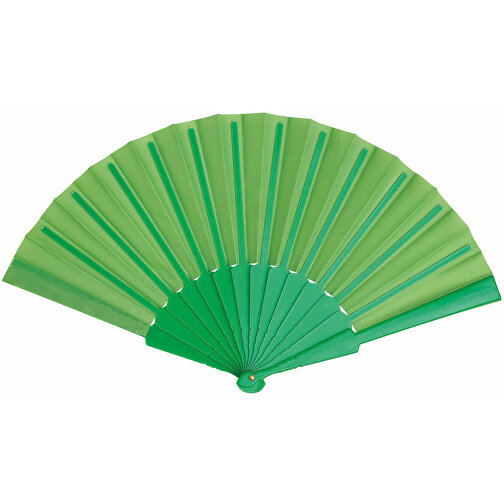 Faltbarer Fächer COOL RPET , grün, Kunststoff / Polyester, 41,00cm x 22,00cm (Länge x Breite), Bild 4