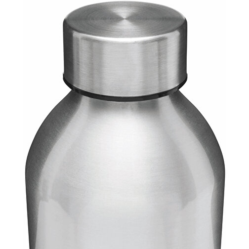 Aluminium-Trinkflasche JUMBO TRANSIT , silber, Aluminium / Edelstahl / PP / Silikon, 22,50cm (Länge), Bild 4