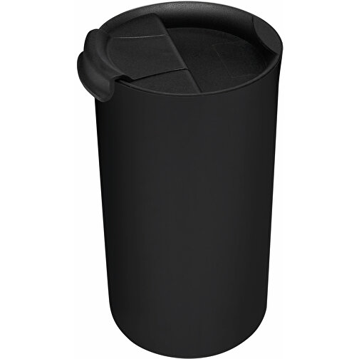 Vakuum-Isolierbecher NOBLE , schwarz, Edelstahl / PP / Silikon, 16,70cm (Länge), Bild 1