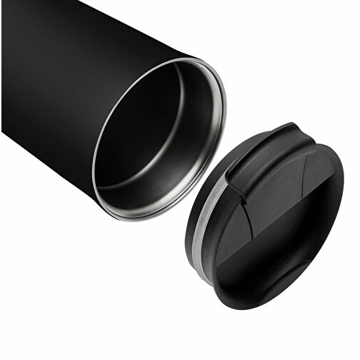 Vakuum-Isolierbecher NOBLE , schwarz, Edelstahl / PP / Silikon, 16,70cm (Länge), Bild 6