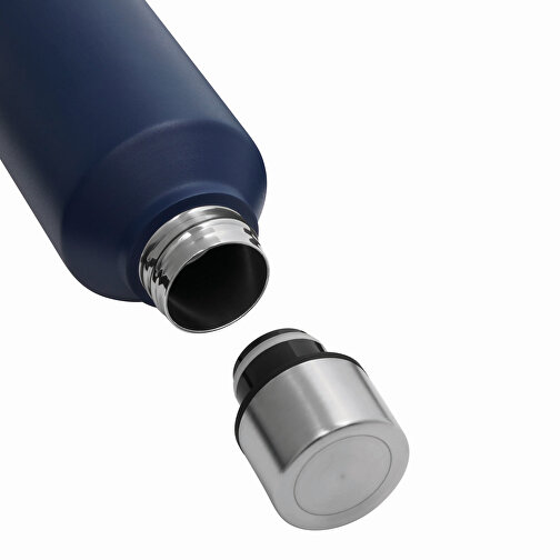 Vakuum-Trinkflasche RICH FLAVOUR , marineblau, Edelstahl / PP / Silikon, 25,30cm (Länge), Bild 5