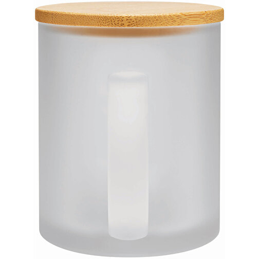 Trinkbecher MINTEA , gefrostet, Glas / Bambus, 8,00cm (Länge), Bild 4