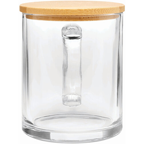 Trinkbecher MINTEA , transparent, Glas / Bambus, 8,00cm (Länge), Bild 2