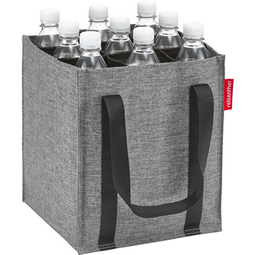 Bottlebag , Reisenthel, grau, Obermaterial: hochwertiges recyceltes Polyestergewebe, wasserabweisend, 24,00cm x 24,00cm x 28,00cm (Länge x Höhe x Breite), Bild 1