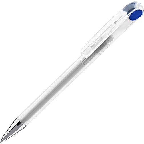 Prodir DS1 TTC Twist Kugelschreiber , Prodir, transparent / blau, Kunststoff/Metall, 14,10cm x 1,40cm (Länge x Breite), Bild 1