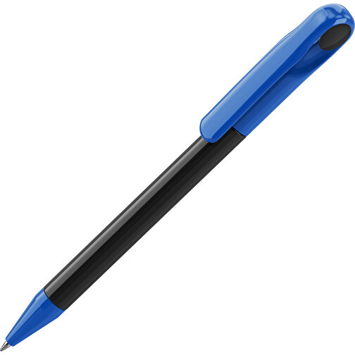 Prodir DS1 TPP Twist Kugelschreiber , Prodir, schwarz poliert / blau, Kunststoff, 14,10cm x 1,40cm (Länge x Breite), Bild 1