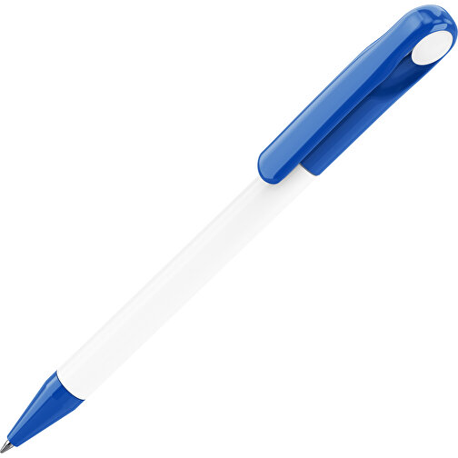 Prodir DS1 TPP Twist Kugelschreiber , Prodir, weiß poliert / blau, Kunststoff, 14,10cm x 1,40cm (Länge x Breite), Bild 1