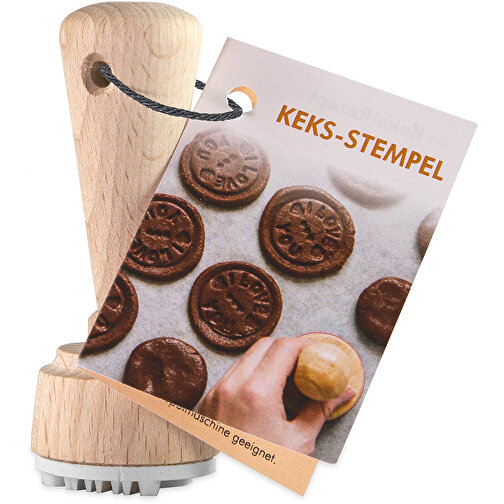 Tampon à biscuits 35 mm avec motif standard et carte publicitaire standard avec recette, Image 1