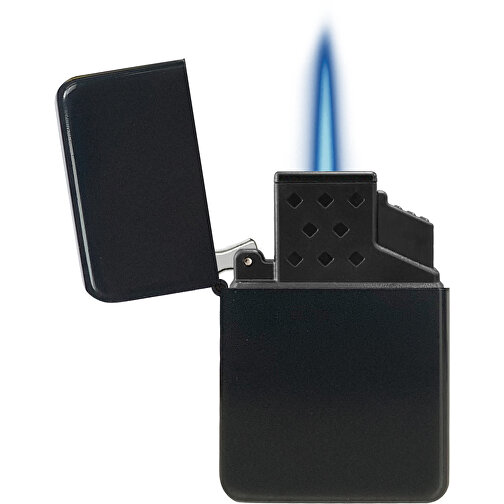 ZORR Exklusiv Jet Flame Feuerzeug , schwarz matt, Metall, 3,80cm x 1,30cm x 5,70cm (Länge x Höhe x Breite), Bild 2