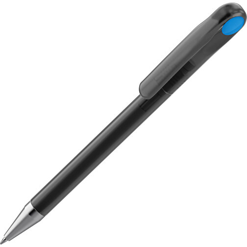 Prodir DS1 TFS Twist Kugelschreiber , Prodir, schwarz gefrostet / himmelblau, Kunststoff/Metall, 14,10cm x 1,40cm (Länge x Breite), Bild 1