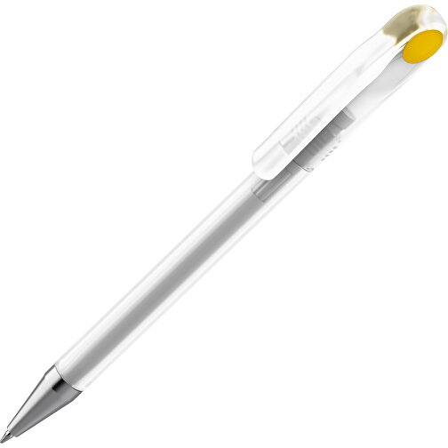 Prodir DS1 TFS Twist Kugelschreiber , Prodir, klar / gelb, Kunststoff/Metall, 14,10cm x 1,40cm (Länge x Breite), Bild 1