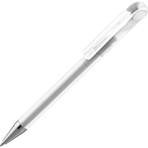 Prodir DS1 TFS Twist Kugelschreiber , Prodir, klar / weiß, Kunststoff/Metall, 14,10cm x 1,40cm (Länge x Breite), Bild 1