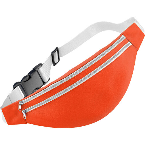 Stylische Gürteltasche Fanny , orange / weiß, Sublimation-fabric 200g - Polyester (PU), 13,00cm x 33,00cm (Höhe x Breite), Bild 1