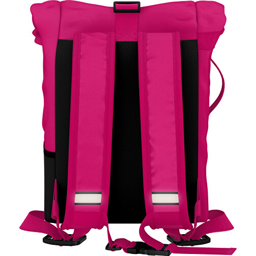 Rolltop Rucksack Comfort , magenta, Sublimation-fabric 200g - Polyester (PU), 29,50cm x 13,00cm x 33,00cm (Länge x Höhe x Breite), Bild 2