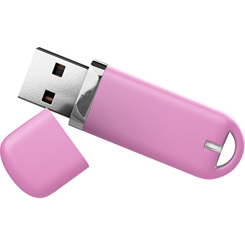 USB-Stick StylishDrive 2.0 , rosa MB , 16 GB , Gummiplastik, Kunststoff MB , 6,20cm x 0,75cm x 2,00cm (Länge x Höhe x Breite), Bild 1