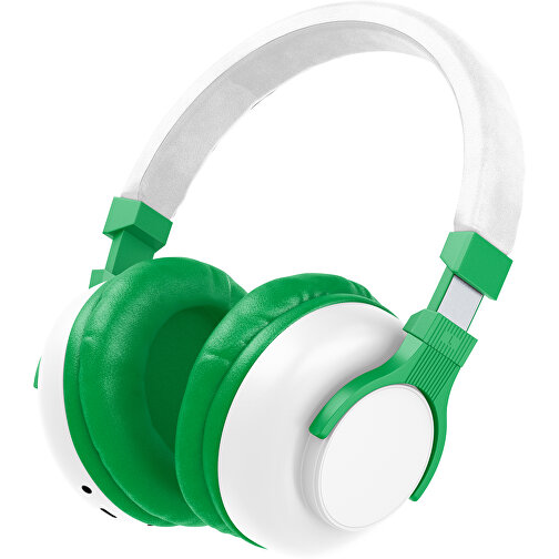 Bluetooth-ANC-Kopfhörer SilentHarmony Inkl. Individualisierung , weiß / grün, Kunststoff, 20,00cm x 10,00cm x 17,00cm (Länge x Höhe x Breite), Bild 1