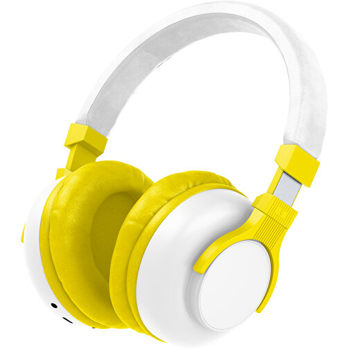 Bluetooth-ANC-Kopfhörer SilentHarmony Inkl. Individualisierung , weiß / gelb, Kunststoff, 20,00cm x 10,00cm x 17,00cm (Länge x Höhe x Breite), Bild 1