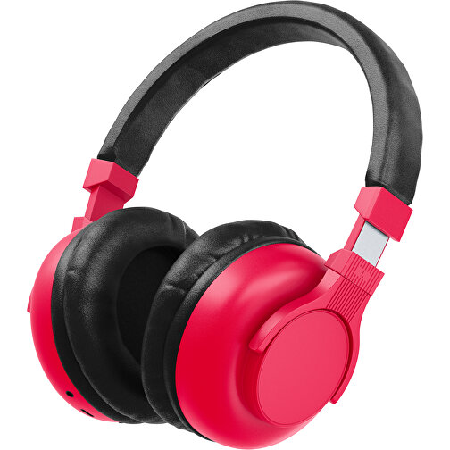 Bluetooth-ANC-Kopfhörer SilentHarmony Inkl. Individualisierung , ampelrot / schwarz, Kunststoff, 20,00cm x 10,00cm x 17,00cm (Länge x Höhe x Breite), Bild 1