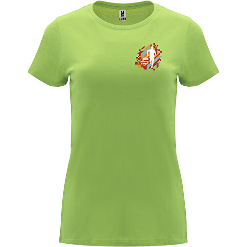 Capri T-Shirt Für Damen , oasis green, Single jersey Strick 100% Baumwolle, 170 g/m2, 2XL, , Bild 2