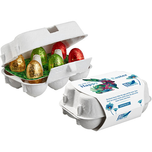 scatola di 6 uova di Pasqua con ovetti Ferrero Kisses, Immagine 1