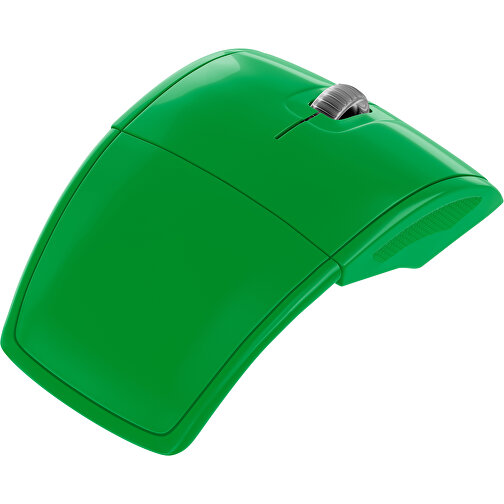 Klappmaus MaxFold , grün, Kunststoff, 11,30cm x 2,50cm x 5,80cm (Länge x Höhe x Breite), Bild 1