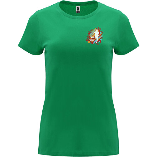 Capri T-Shirt Für Damen , kelly green, Single jersey Strick 100% Baumwolle, 170 g/m2, 2XL, , Bild 2