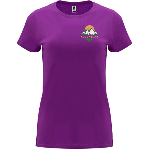 Capri T-Shirt Für Damen , lila, Single jersey Strick 100% Baumwolle, 170 g/m2, 2XL, , Bild 2