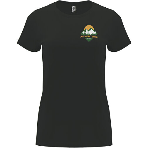 Capri T-Shirt Für Damen , dark lead, Single jersey Strick 100% Baumwolle, 170 g/m2, 3XL, , Bild 2