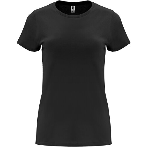 Capri T-Shirt Für Damen , schwarz, Single jersey Strick 100% Baumwolle, 170 g/m2, XL, , Bild 1