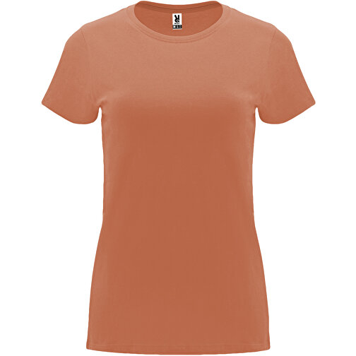 Capri T-Shirt Für Damen , greek orange, Single jersey Strick 100% Baumwolle, 170 g/m2, M, , Bild 1