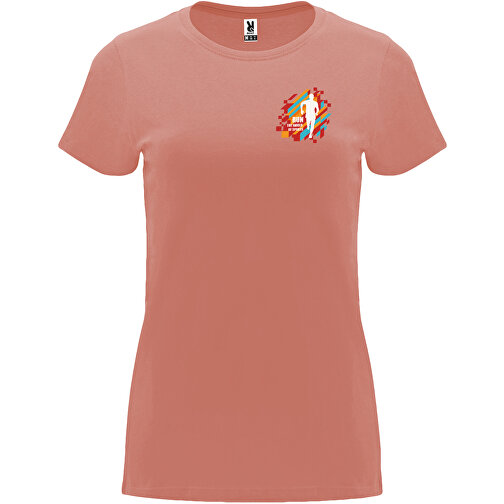 Capri T-Shirt Für Damen , clay orange, Single jersey Strick 100% Baumwolle, 170 g/m2, XL, , Bild 2