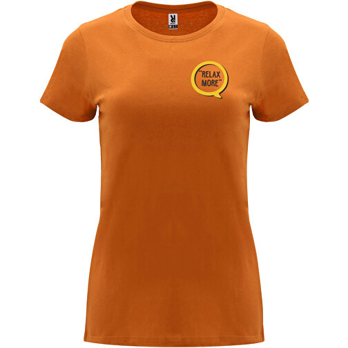 Capri T-Shirt Für Damen , orange, Single jersey Strick 100% Baumwolle, 170 g/m2, 3XL, , Bild 2